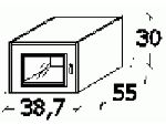 Антресоль на шкаф платяной узкий с дверкой (лев.) (387х300х550), B1A-SH-SP