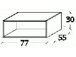 Антресоль на шкаф платяной широкий (770х300х550), B2A-SH