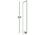 Фальшблок 204 см для платяного шкафа (прав.) (550х2440), BFВ-SH204P