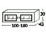 Антресоль на нишу 100см с дверками (1000х300х430), BNA-100S