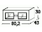 Антресоль на ТВ-модуль с дверками (802х300х430), BTVA-S