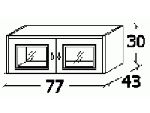 Антресоль на широкий модуль с дверками (770х300х430), B2A-S