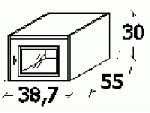 Антресоль на шкаф платяной узкий с дверкой (прав.) (387х300х550), B1A-SH-SP