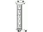 Витрина угловая узкая со стекл. дверью (прав.) (387х2130х430), B1U-00SP