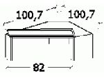 Карниз на широкий стыковочный элемент (820х1007х1007), арт.U2
