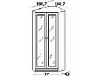 Шкаф платяной угловой широкий с зерк. дверьми (770х2130х430), B2U-SH-00Z